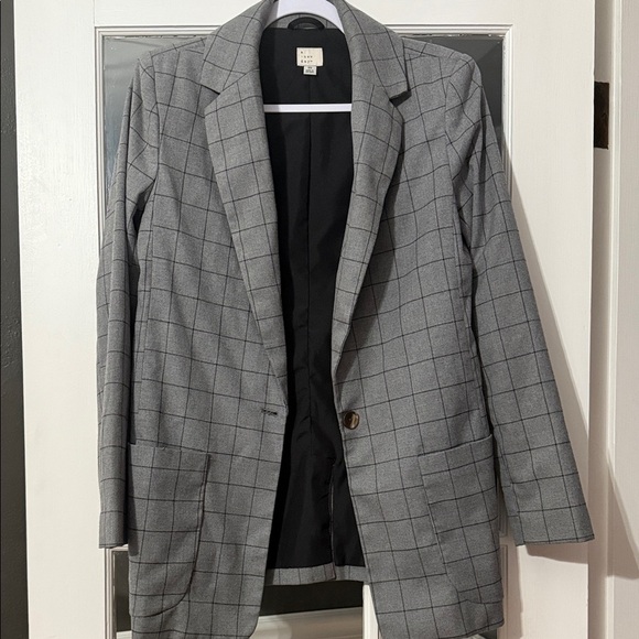 a new day Jackets & Blazers - A New Day Gray Plaid women’s Blazer